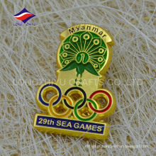 Distintivo de jogos de mar com distintivo de ouro da Birmânia personalizado